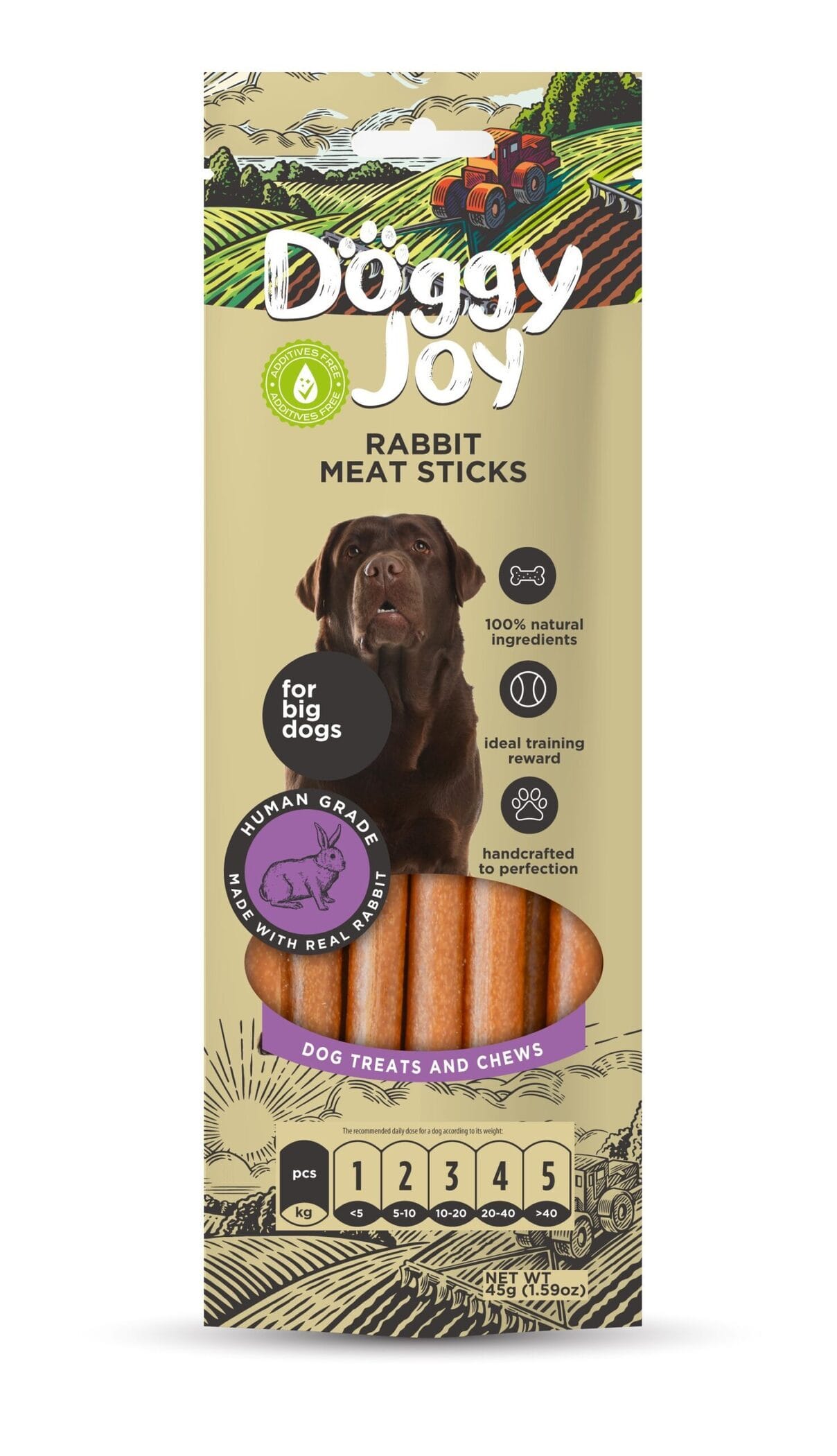 Элипет ухаживает за ZooZoom 3 DOGGY JOY Сосиски с кроличьим мясом — изображение 1