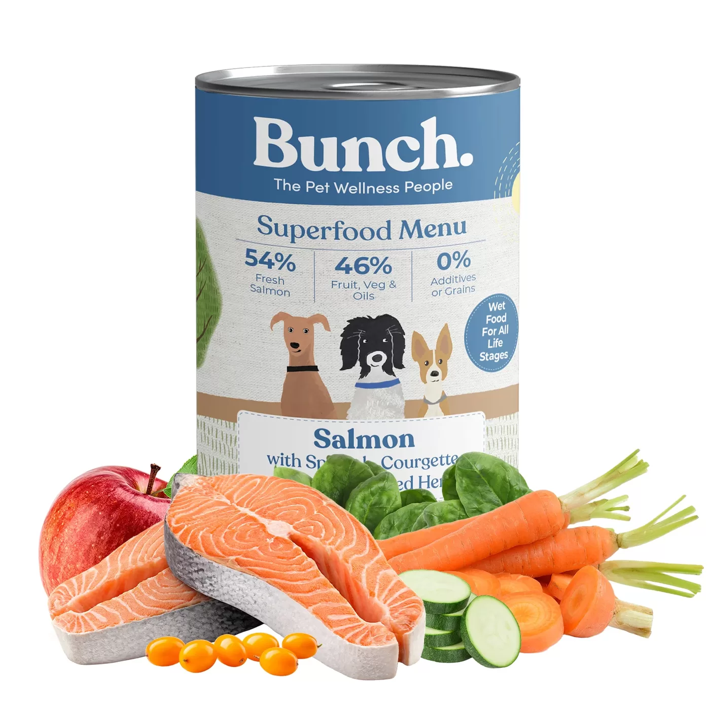 bunch-cosnervi for dogs ZooZoom 2 Bunch wet feed with salmon, spinach and zucchini - Image 1