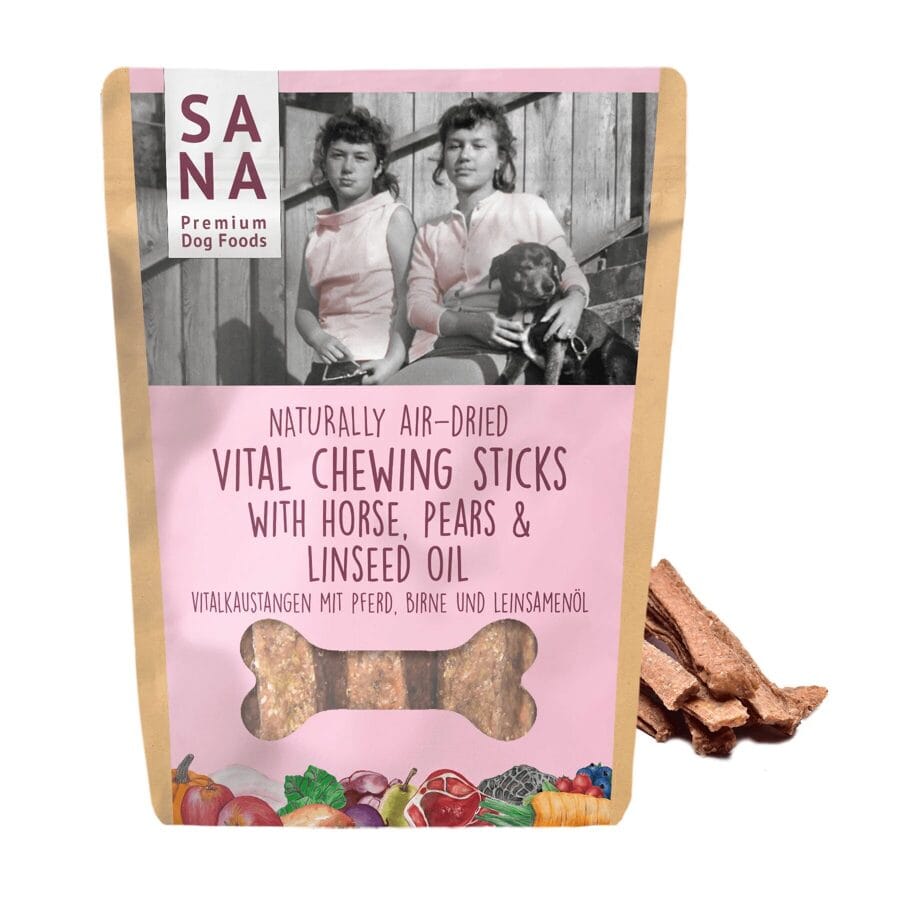 mockup-sanadog-vital-duck-glucosamine-ZooZoom Chewing sticks with horse meat, pears and linseed - Image 1