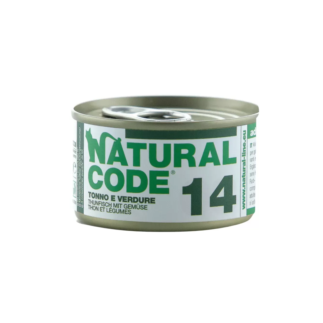 natural-code-kaķu konservi ZooZoom 2 Natural Code 14 Tuncis un dārzeņi, 85g - Image 1