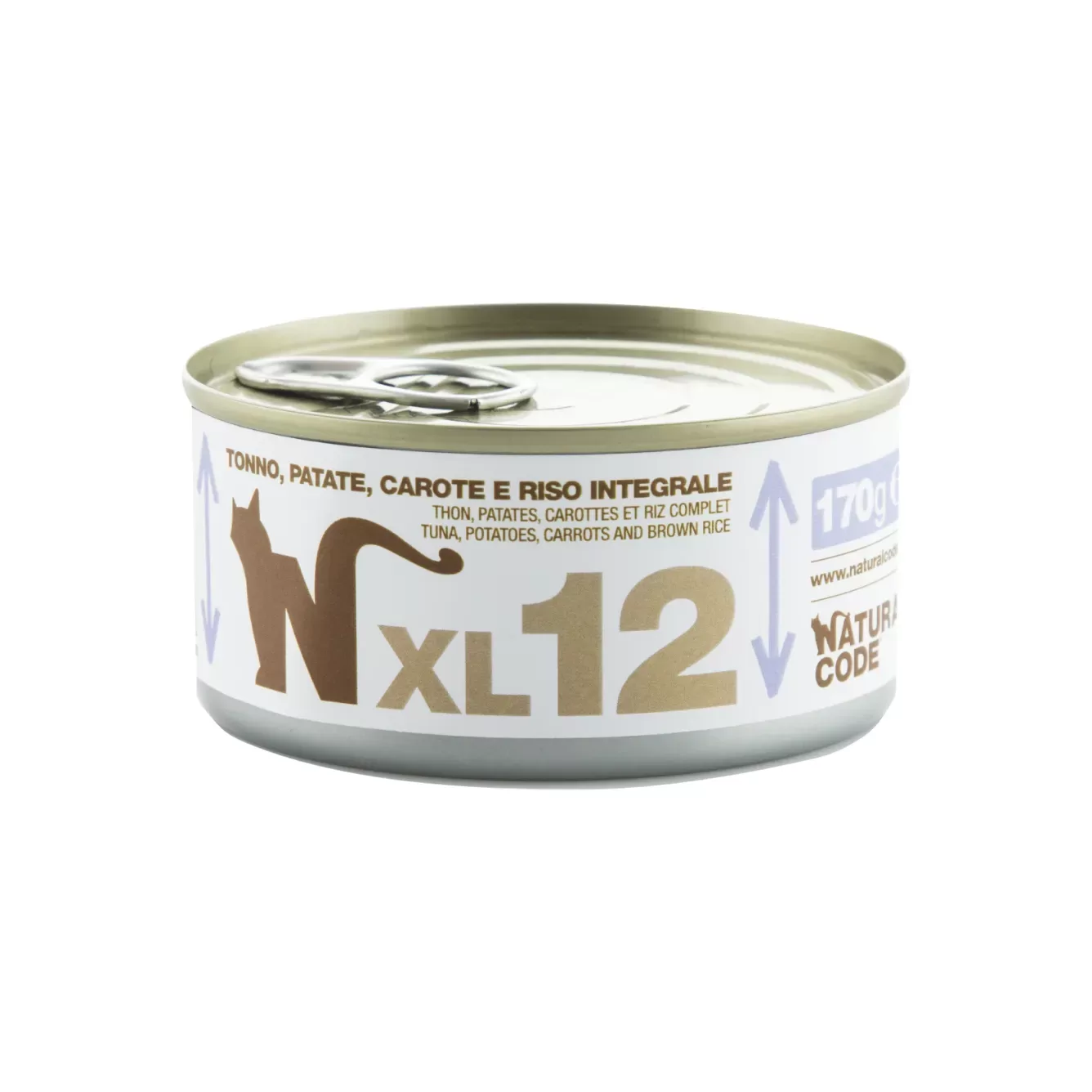 natural-code-kaķu konservi ZooZoom 6 Natural Code XL 12 Tuncis, kartupeļi, burkāni un brūnie rīsi, 170g - Image 1