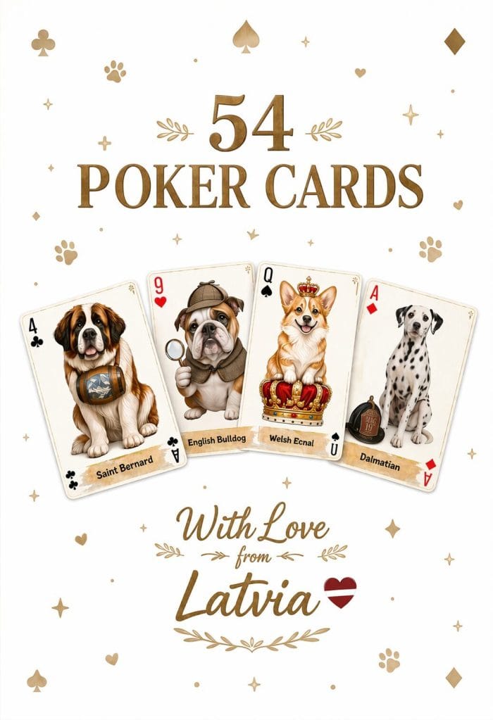 Playing cards with dog breeds 54 pcs - Image 2