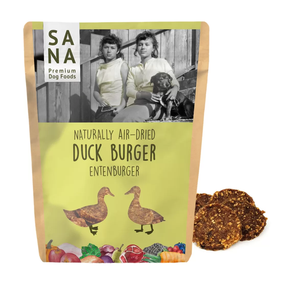 sanadog-foffers for dogs ZooZoom 3 Duck burgers 100g - Image 1